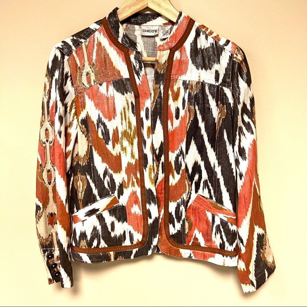 👠Chicos  Aztec print jacket. Size 0/ XS